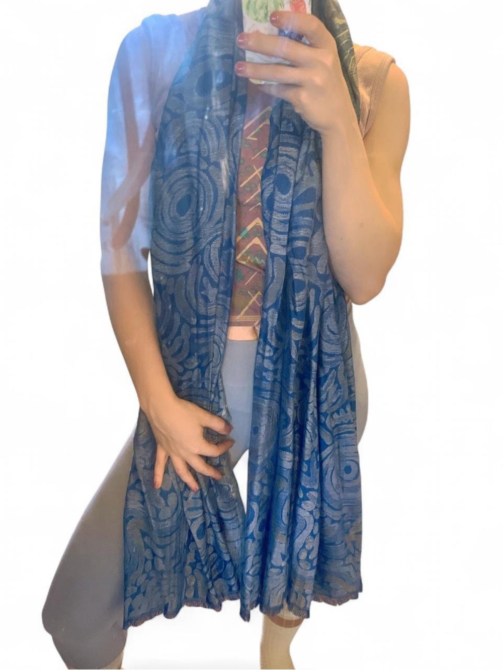 Blue Women's Scarf from Turkey no tags